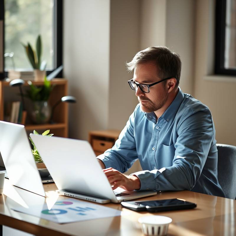 A person reviewing financial charts and data on a laptop, representing a financial analysis course.